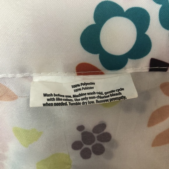 Home Trends Shower Curtain Polyester Fabric Curtain 70" X 72" -1970s Color wheel - Picture 2 of 5